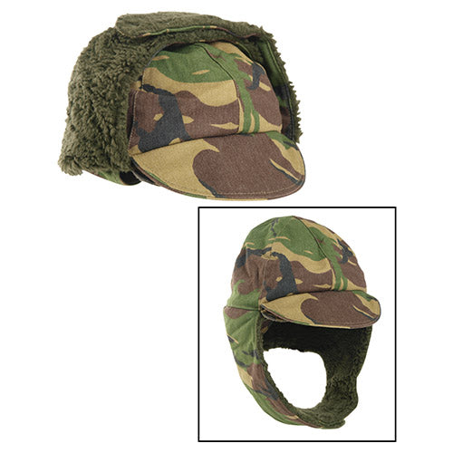 Gorro de invierno holandés DPM con visera, usado