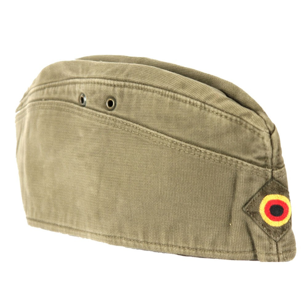 Lodička BW moleskin verde con insignia, gorra militar usada, 55% poliéster 45% algodón