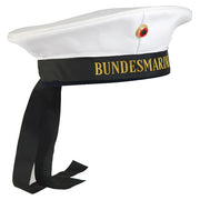 Gorra marinera BW MATROSEN blanca usada vista frontal