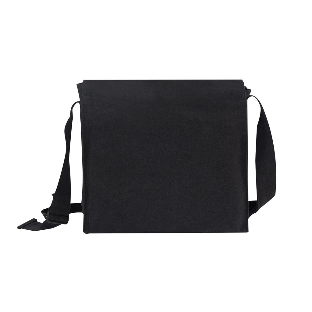 Bolsa bandolera de lona vintage kaki con tiras de cuero y hebilla 30x28x9 cm