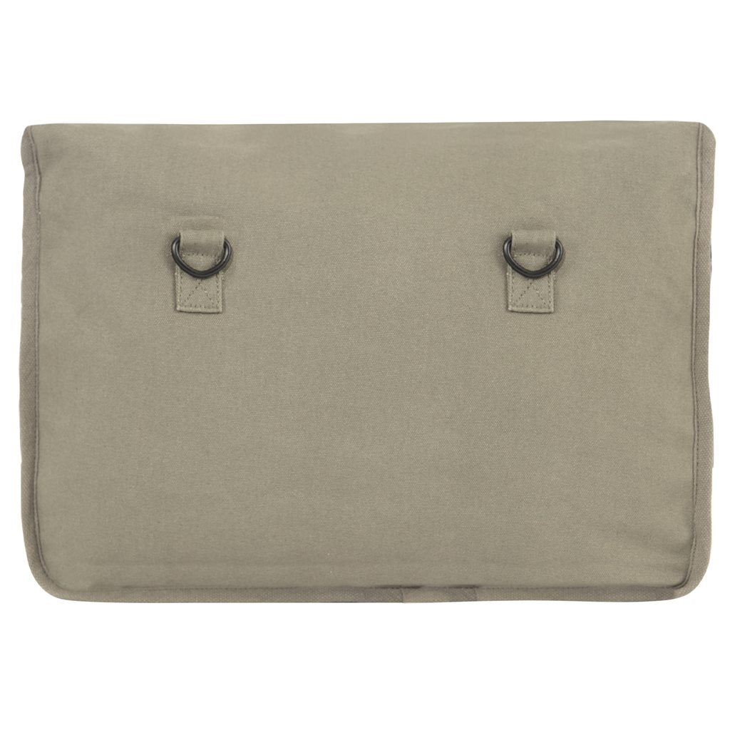 Bandolera Paratrooper vintage verde de lona de algodón, amplia y práctica para llevar documentos y libros