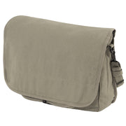 Bandolera Paratrooper vintage verde de lona de algodón, amplia y práctica para llevar documentos y libros