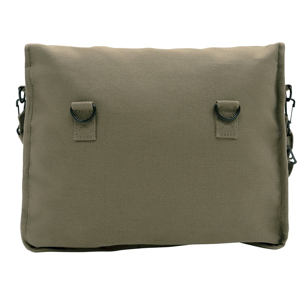 Bolsa bandolera PARATROOPER Red Star verde de lona de algodón resistente, ideal para documentos y libros