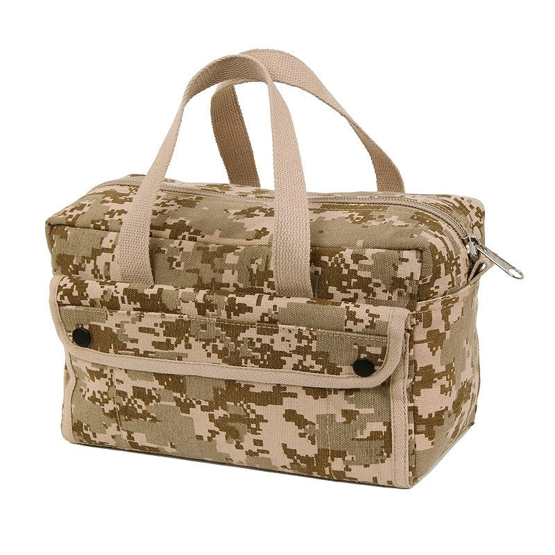 Bolsa pequeña de lona MECHANICS TOOL GI en woodland con bolsillos organizadores interiores