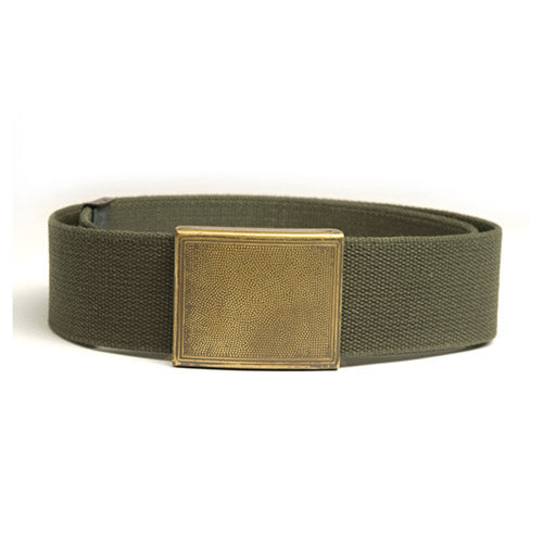 Cinturón BW de campaña verde usado con hebilla, ancho 5 cm