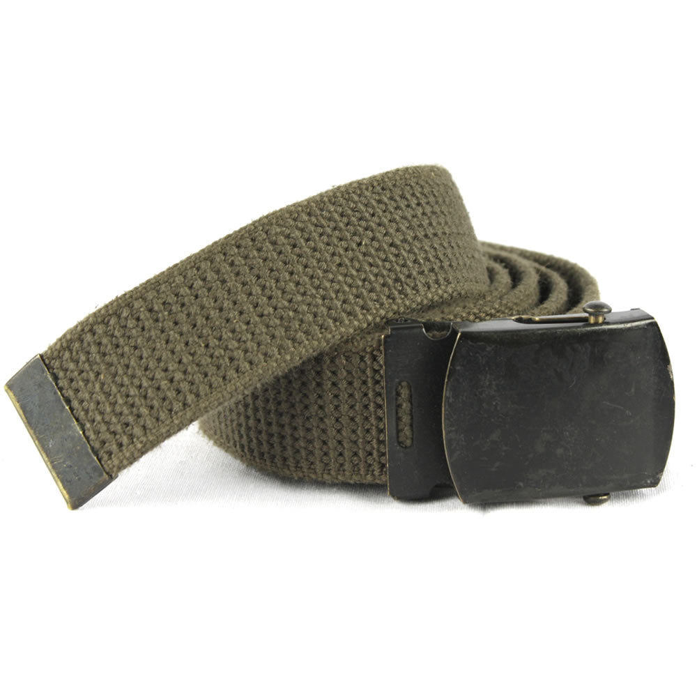 Cinturón holandés para pantalón con hebilla metálica verde, usado - 91333401G