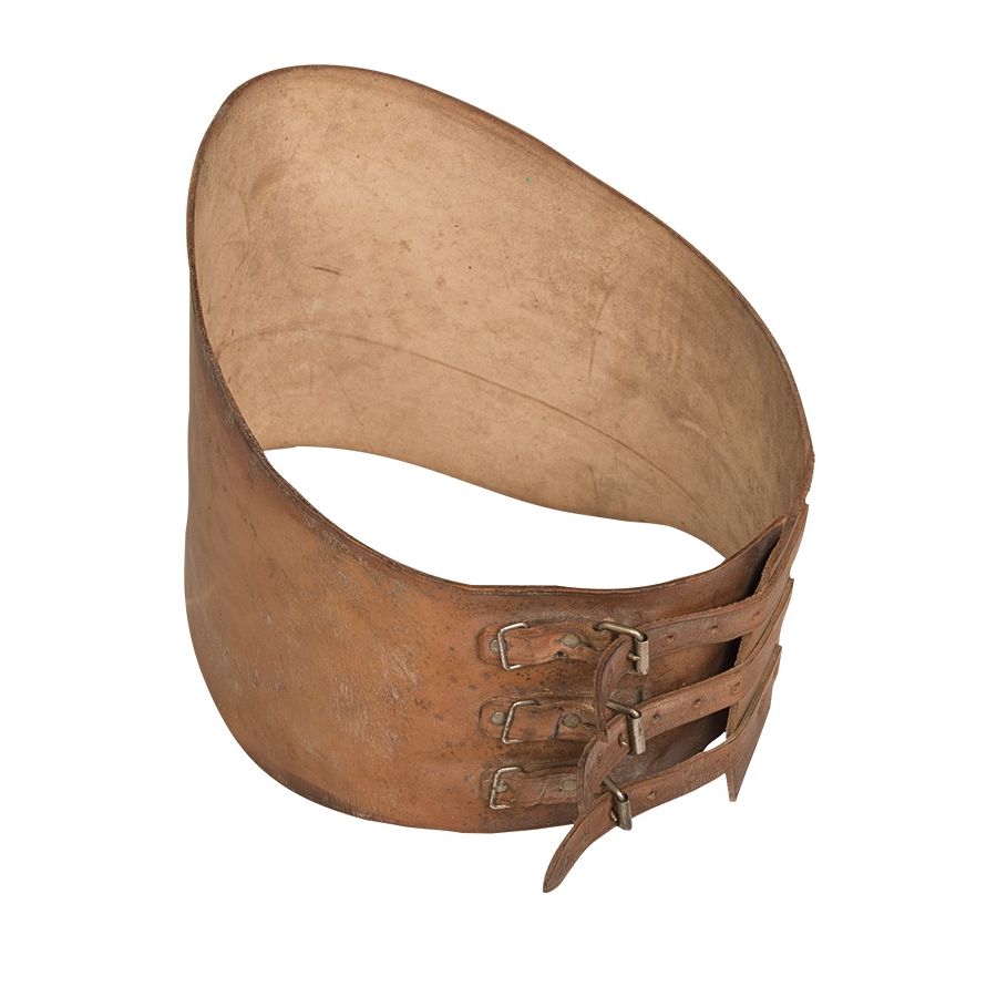 Cinturón de cuero francés para moto usado - vista delantera