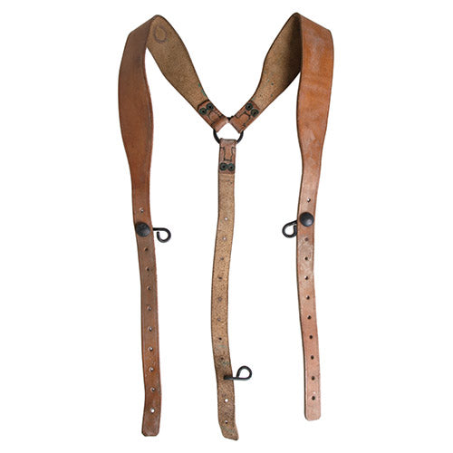 Tirantes franceses de cuero TREKY originales usados - 91352500