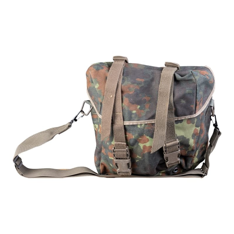 Bolsa de campo BW Flecktarn usada con correa para sistema portante Bundeswehr