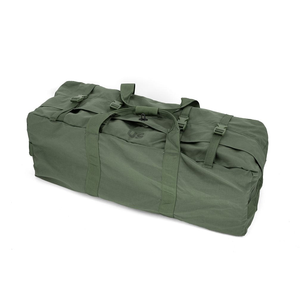 Bolsa de transporte militar US GI grande verde usada, 81x30x30 cm, NSN 8465-01-604-6541