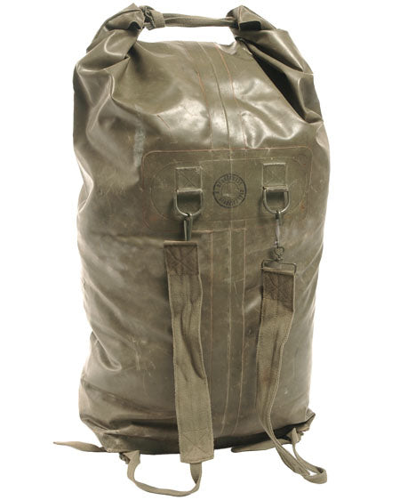 Bolsa naval francesa verde usada, bolsa pogumizada original del ejército francés
