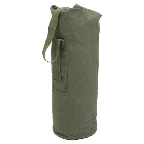 Bolsa naval británica verde usada de algodón 75 x 30 cm