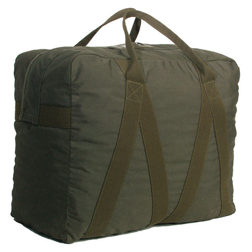 Bolsa BW grande verde con correa, original ejército alemán, usada