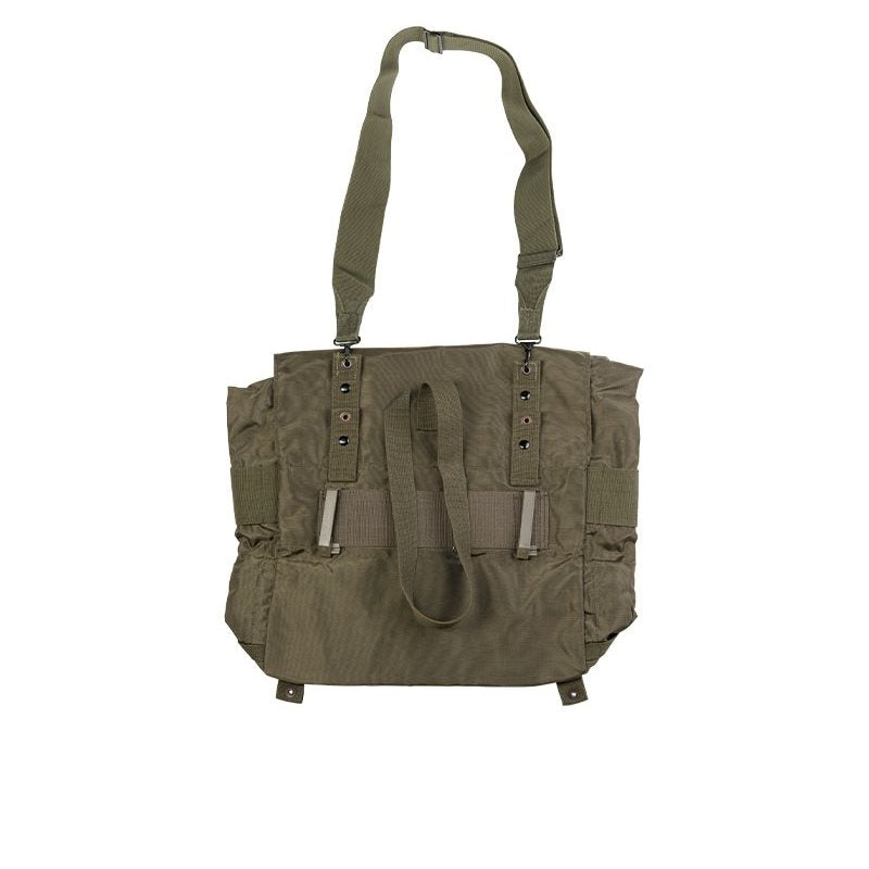 Bolsa de campo austríaca pequeña verde de nylon con bandolera (33x33x12 cm)