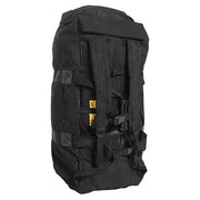 Bolsa táctica británica usada negra con correas acolchadas, 85x45x30 cm, 100% nylon
