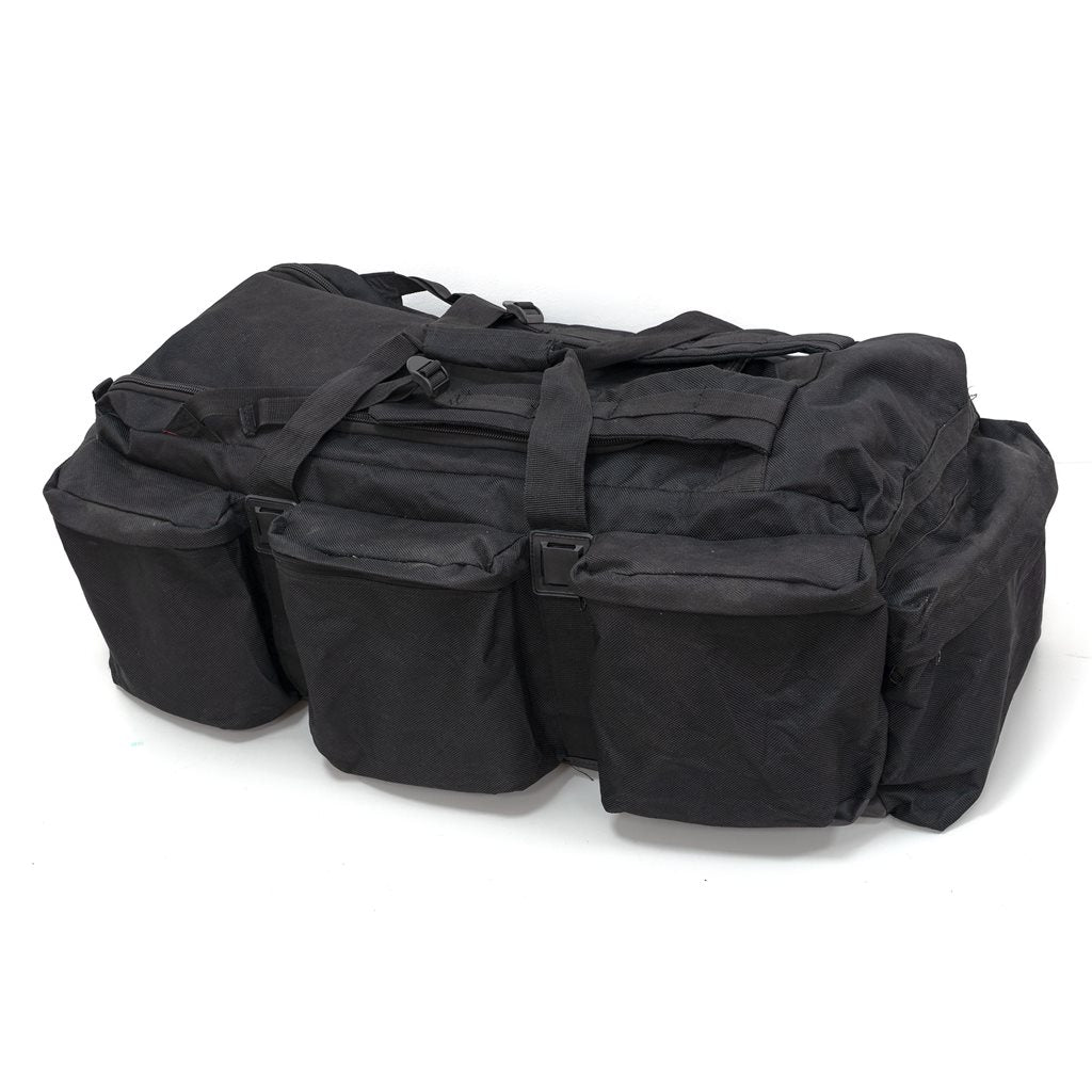 Bolsa/mochila de transporte grande CARGO negra con 3 bolsillos laterales, usada (ID 91384103)
