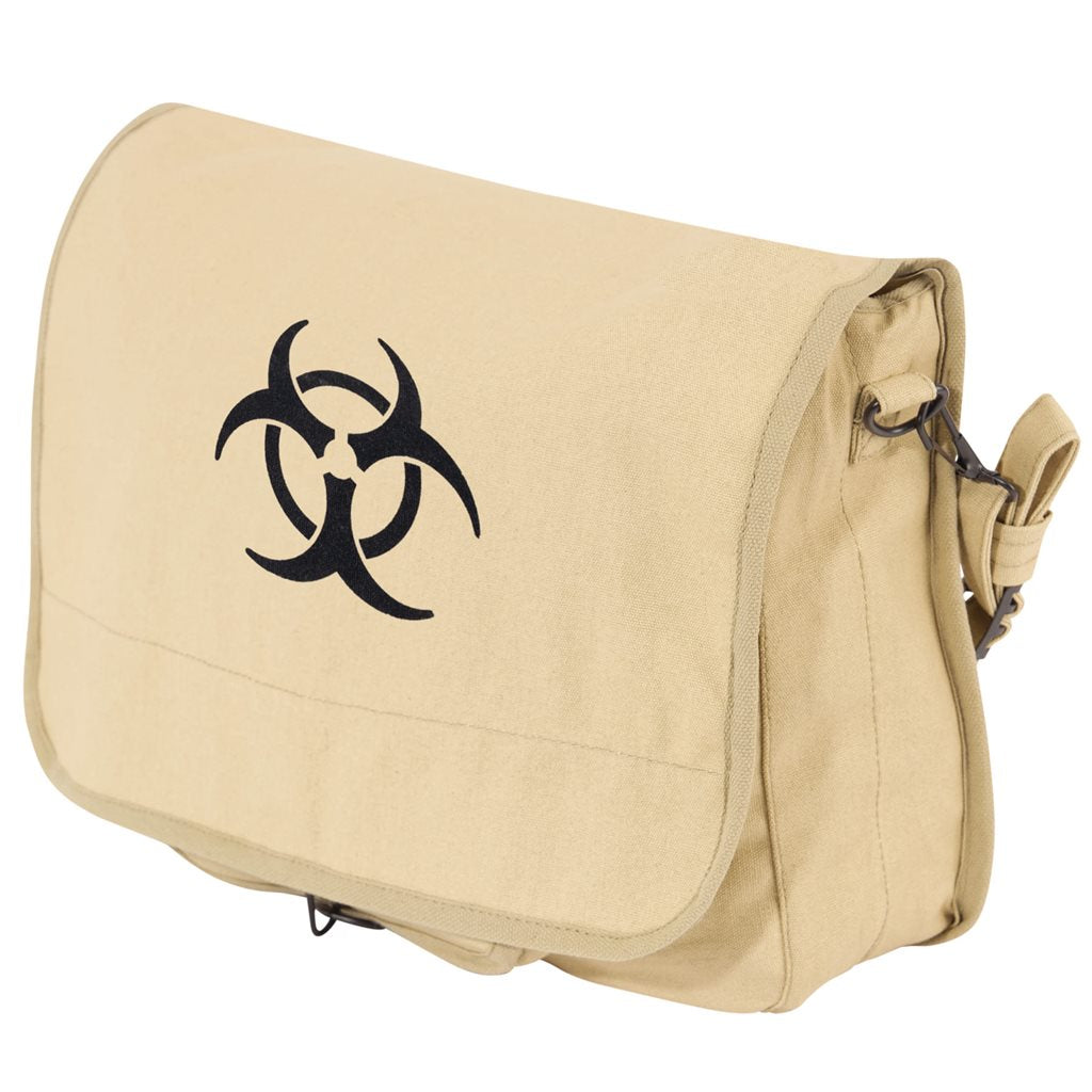 Bolsa bandolera PARATROOPER Red Star verde de lona de algodón resistente, ideal para documentos y libros