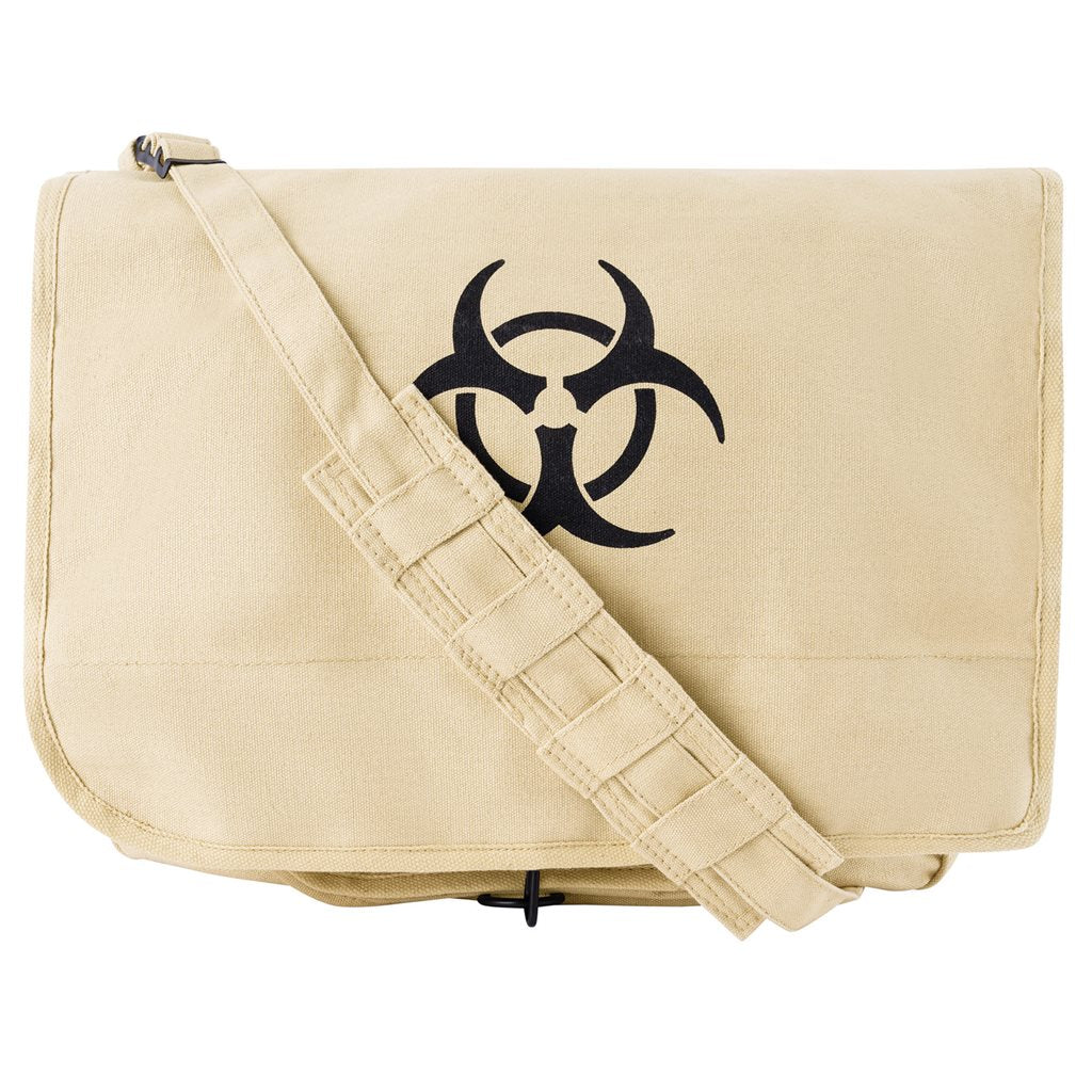 Bolsa PARATROOPER bandolera RED STAR verde en lona de algodón, ideal para documentos y libros