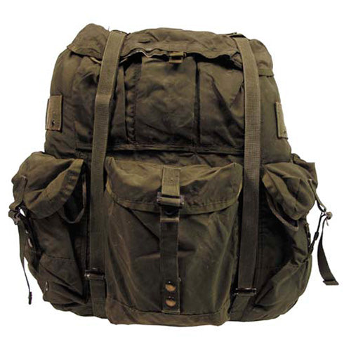 Mochila US ALICE L con armazón, usada, color verde