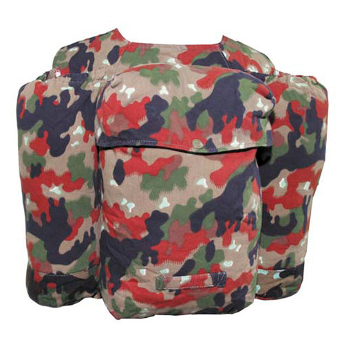Mochila suiza M70 camuflada para chaqueta SCHWEIZ TARN, lona usada