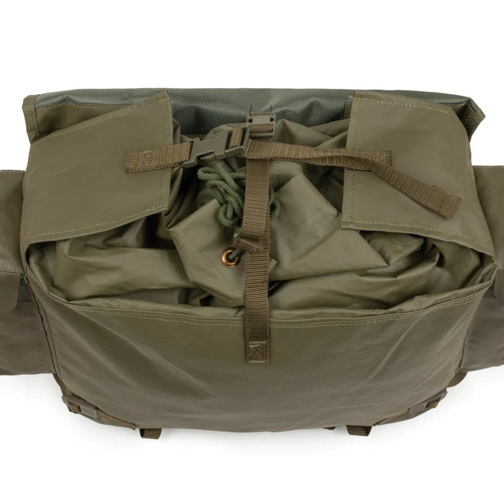 Mochila suiza M90 goma-textil verde, mochila original del ejército suizo