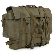 Mochila suiza M90 goma-textil verde, mochila original del ejército suizo