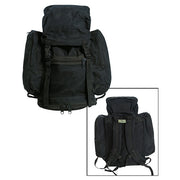 Mochila británica medium negra original usada, volumen aprox. 30L