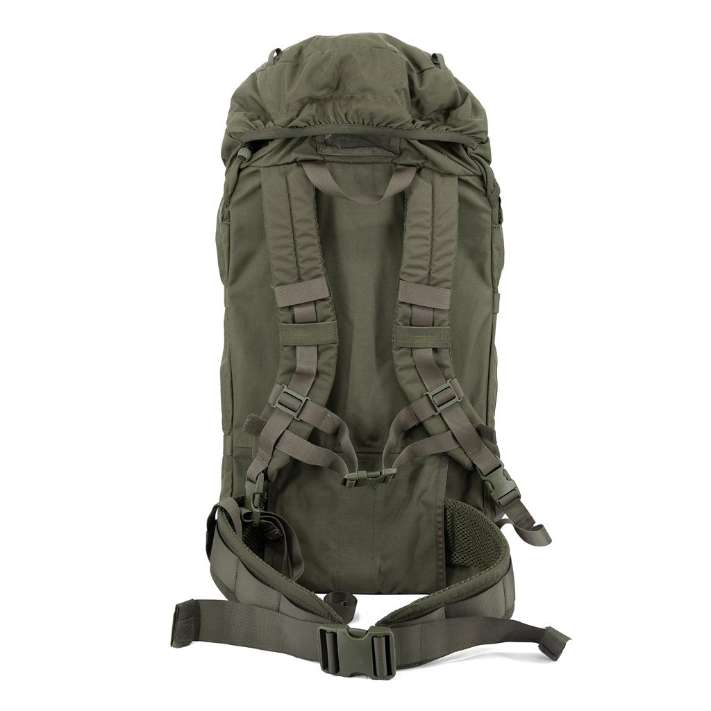 Mochila BW Snigel Daypack KSK verde usada vista frontal