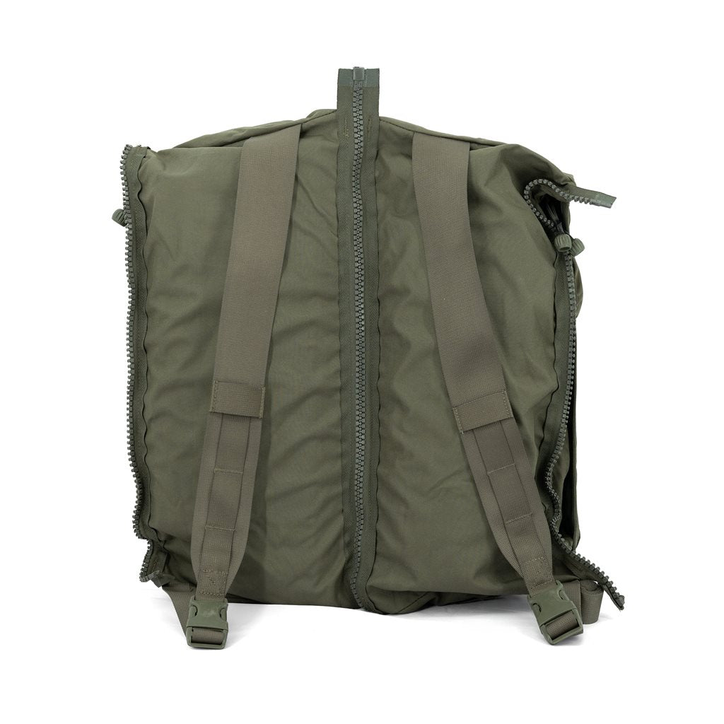 Mochila Bundeswehr Snigel Daypack verde con bolsillos laterales - usada
