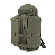 Mochila Bundeswehr Snigel Daypack verde con bolsillos laterales - usada
