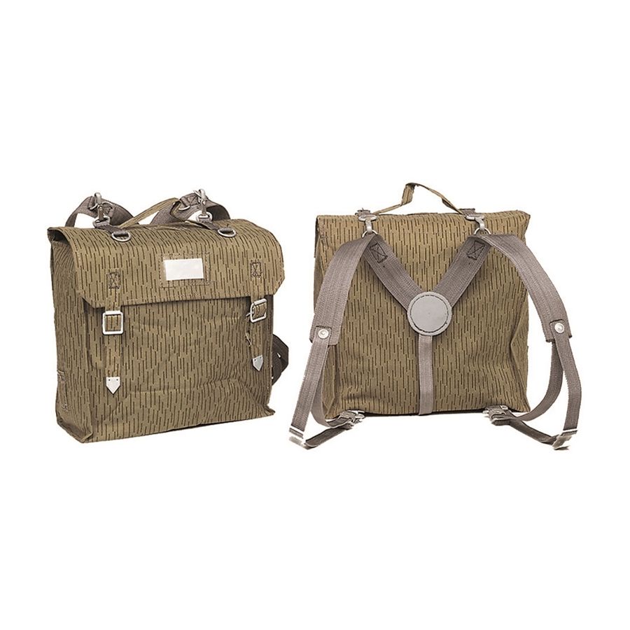 Mochila pequeña militar NVA Jehličí usada, 32 x 32 x 13 cm