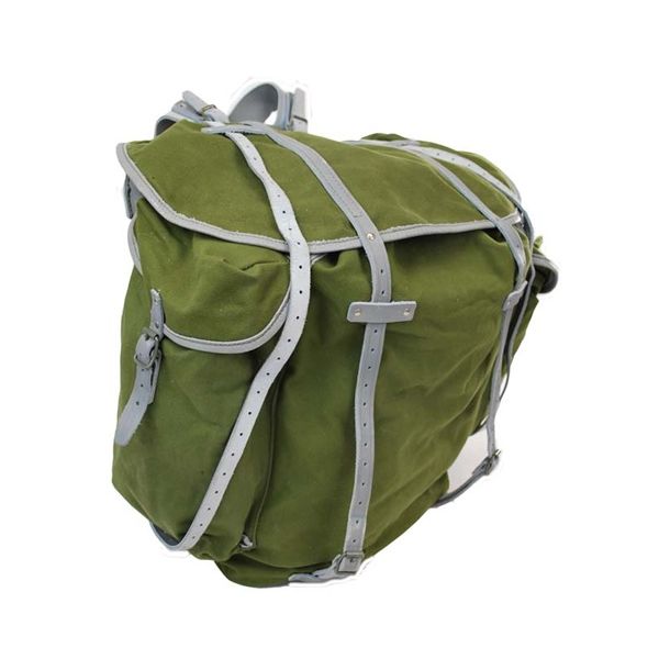 Mochila militar noruega de montaña con armazón metálico, nylon, usada