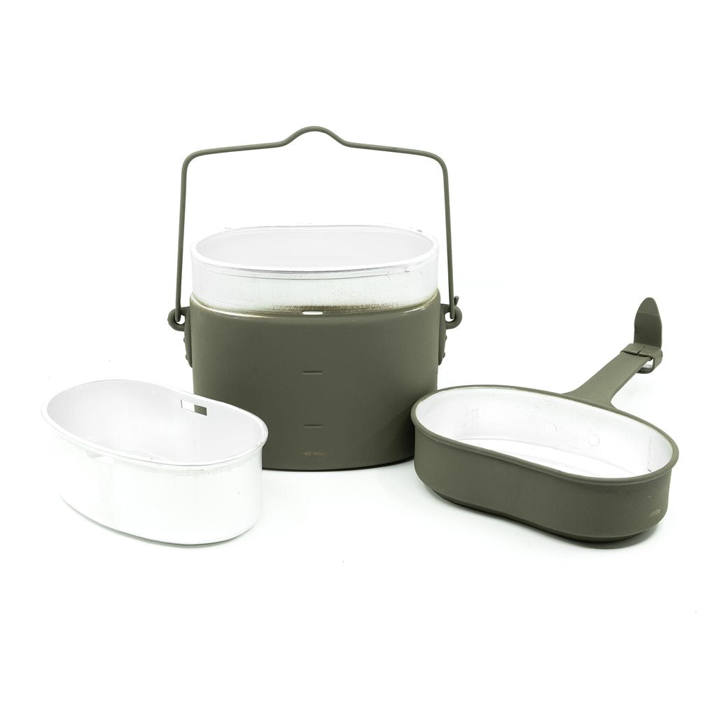 Set de vajilla militar austriaca de aluminio verde, nuevo con posible desgaste externo (914113A)
