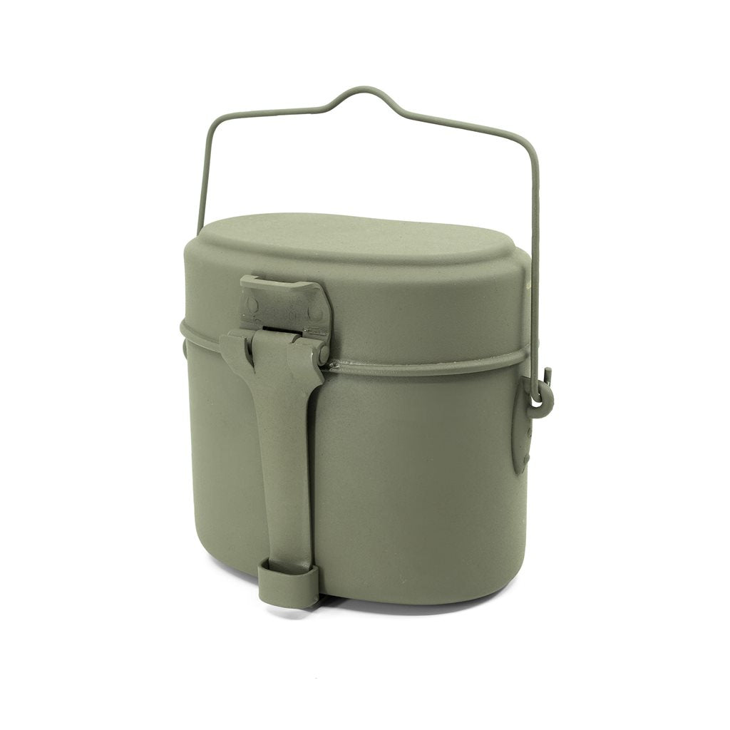 Set de vajilla militar austriaca de aluminio verde, nuevo con posible desgaste externo (914113A)