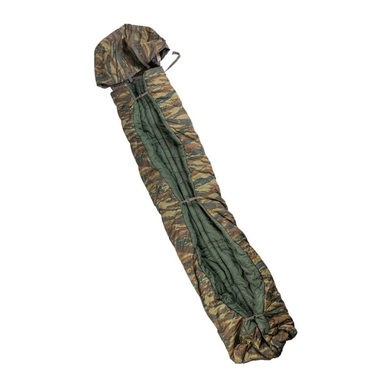 Saco de dormir usado camuflaje Lizard Camo con cremallera metálica