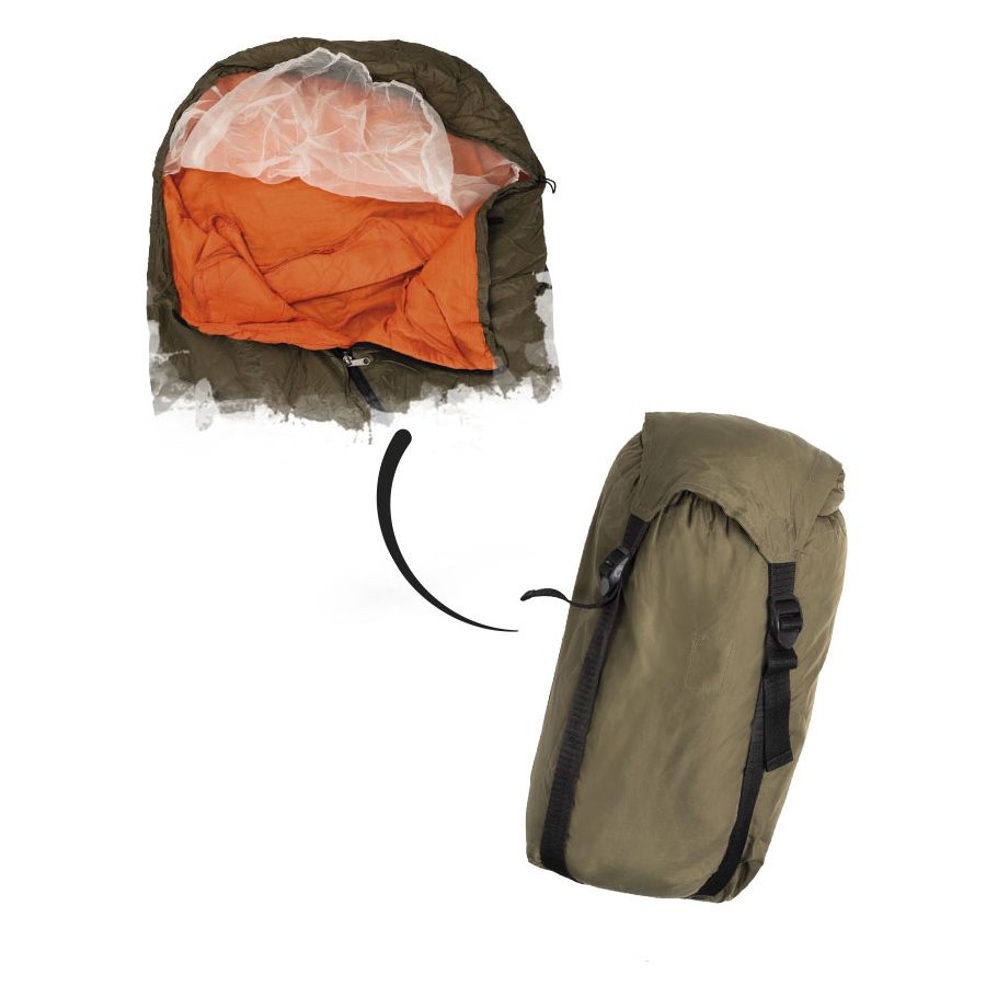 Saco de dormir AČR PZ 2000 verde-naranja usado
