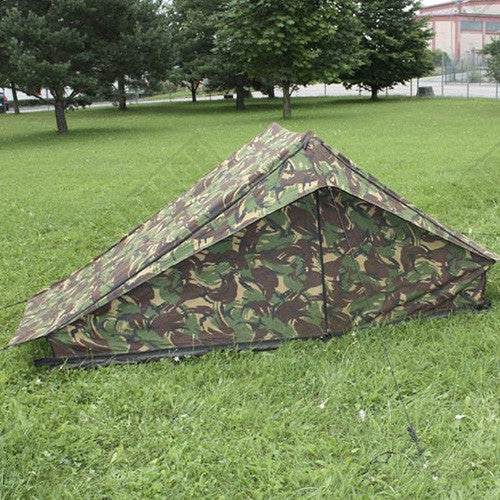 Tienda militar holandesa DPM tipo A usada para 2 personas, ancho 250 cm