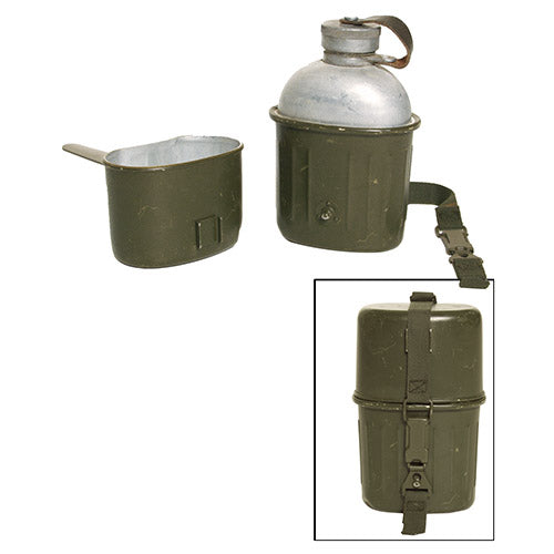 Cantimplora de campaña BW 3 piezas verde usada - Bundeswehr