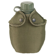 Cantimplora militar noruega 1 L con funda y vaso, usada