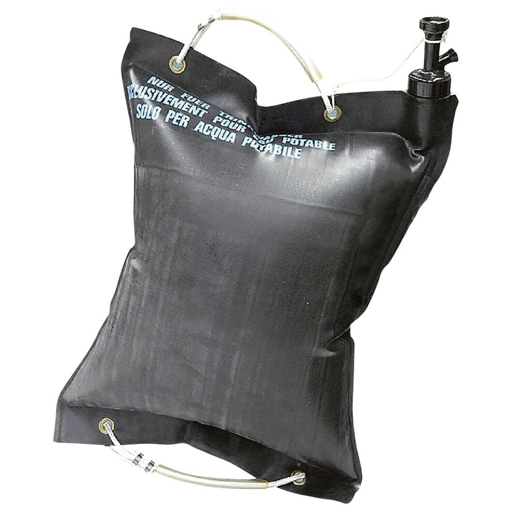 Bolsa solar para agua 20 l negra, origen ejército suizo