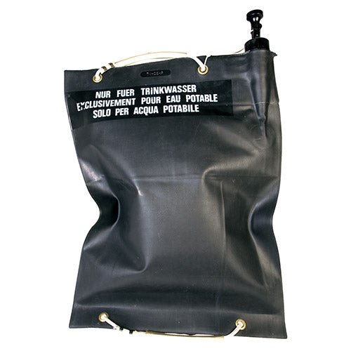 Bolsa solar para agua 20 l negra, origen ejército suizo