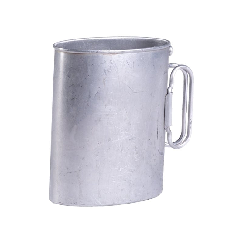 Taza suiza M32 ALU usada, vaso militar de aluminio