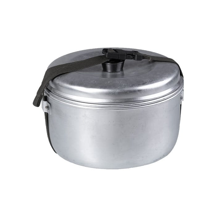 Set de vajilla ALU KSK Trangia 5 piezas, incluye olla 1,0 l, tetera 2,5 l, plato 20 cm, pinzas y correa