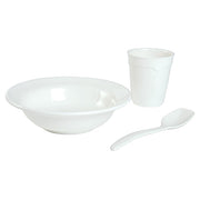 Set de vajilla MEPAL blanco: plato, taza y cuchara de melamina
