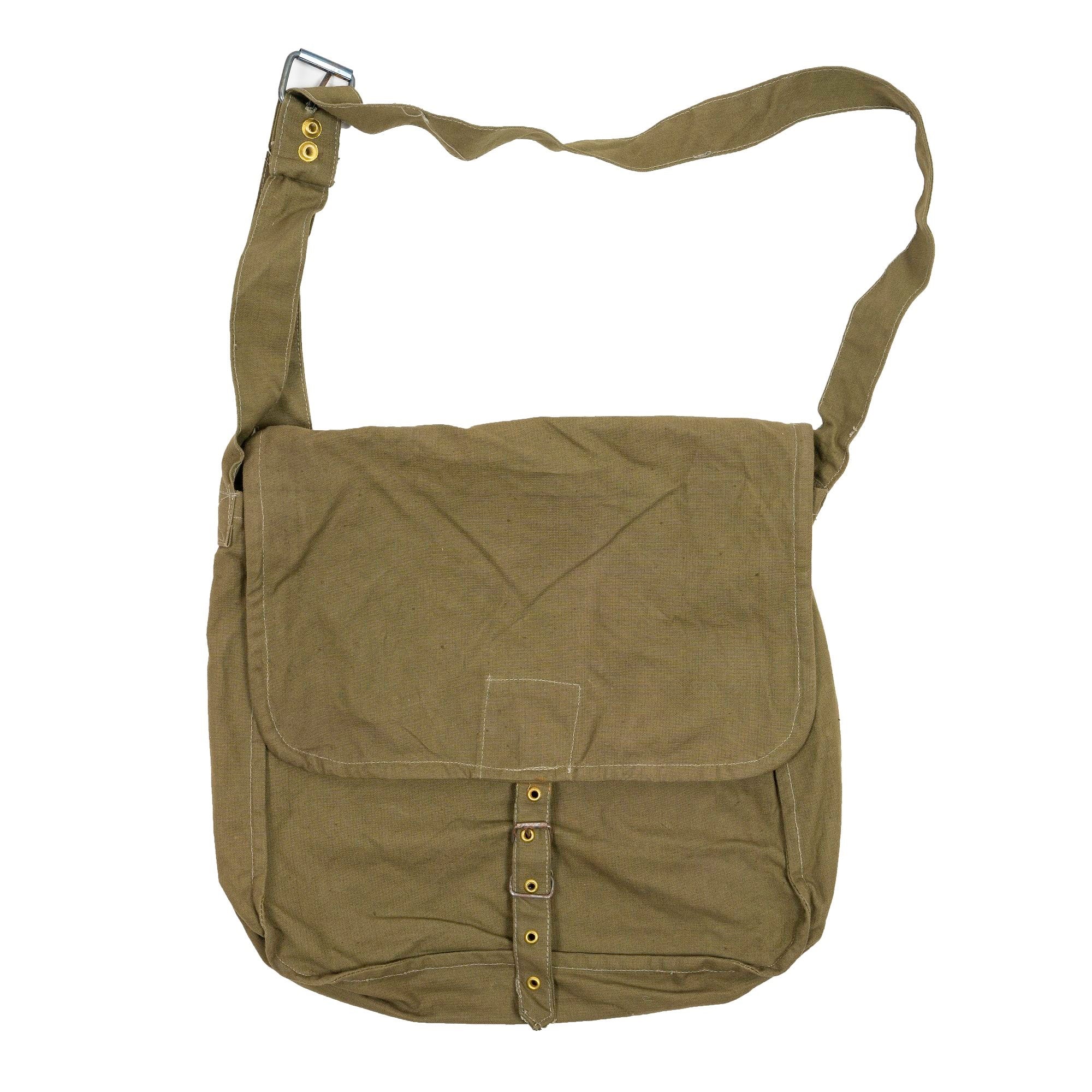 Bolsa de campo búlgara pequeña usada, bandolera militar