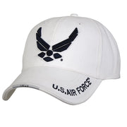 Gorra de béisbol blanca DELUXE Air Force con emblema 3D bordado oficial