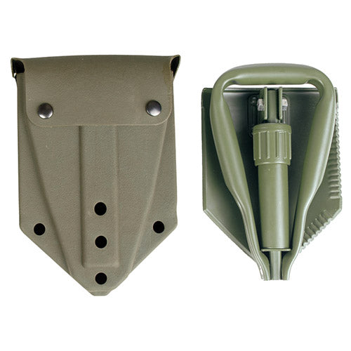 Pala plegable Bundeswehr usada con funda de plástico