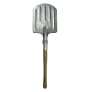 Pala de nieve plegable de aluminio con mango de madera, excedente del ejército sueco, estado excelente