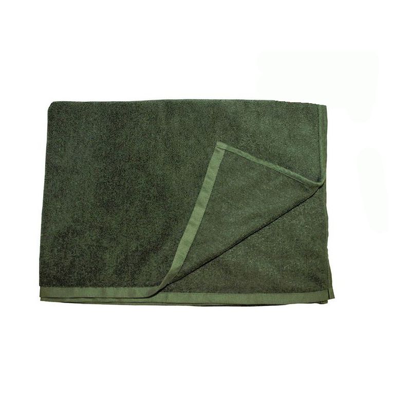Toalla rápida británica verde 100 x 50 cm usada, 100% poliéster