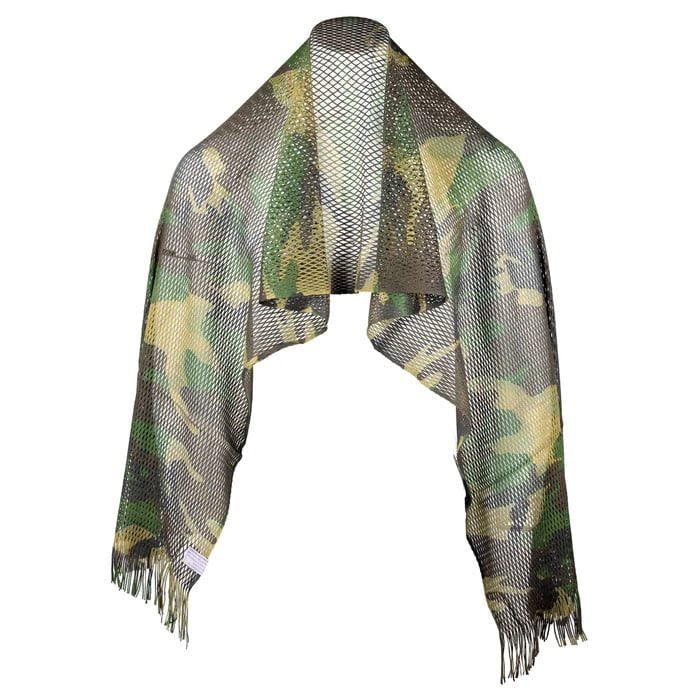 Bufanda BARACUDA multifuncional de malla en camuflaje Woodland